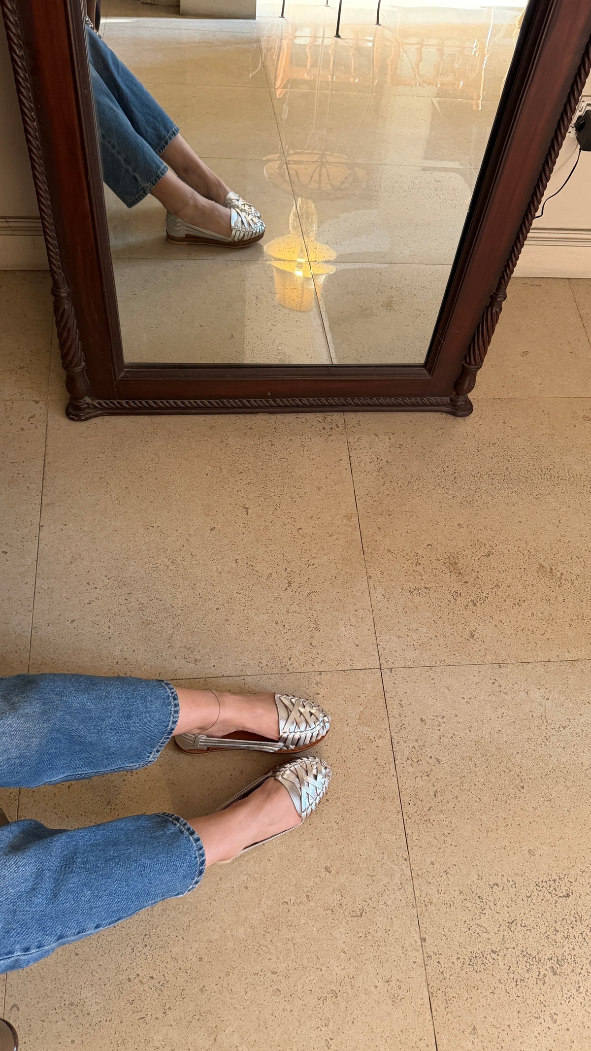 Silver - Cropped Huaraches