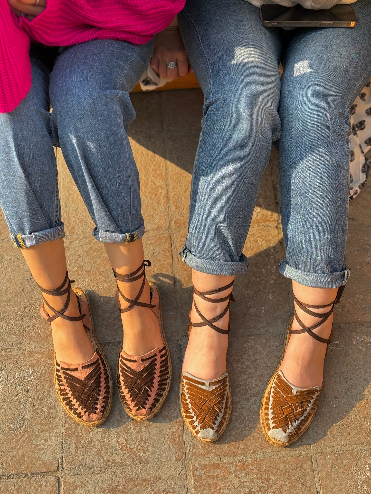 Kashmiri Chai - Lace-up Sandals