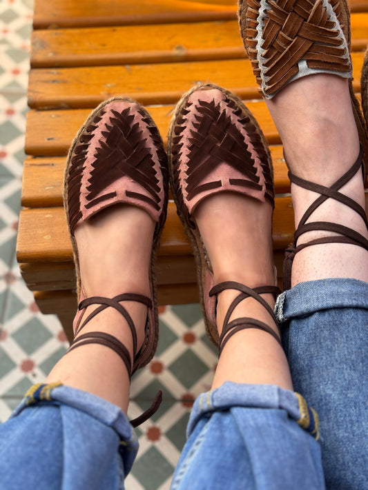 Kashmiri Chai - Lace-up Sandals