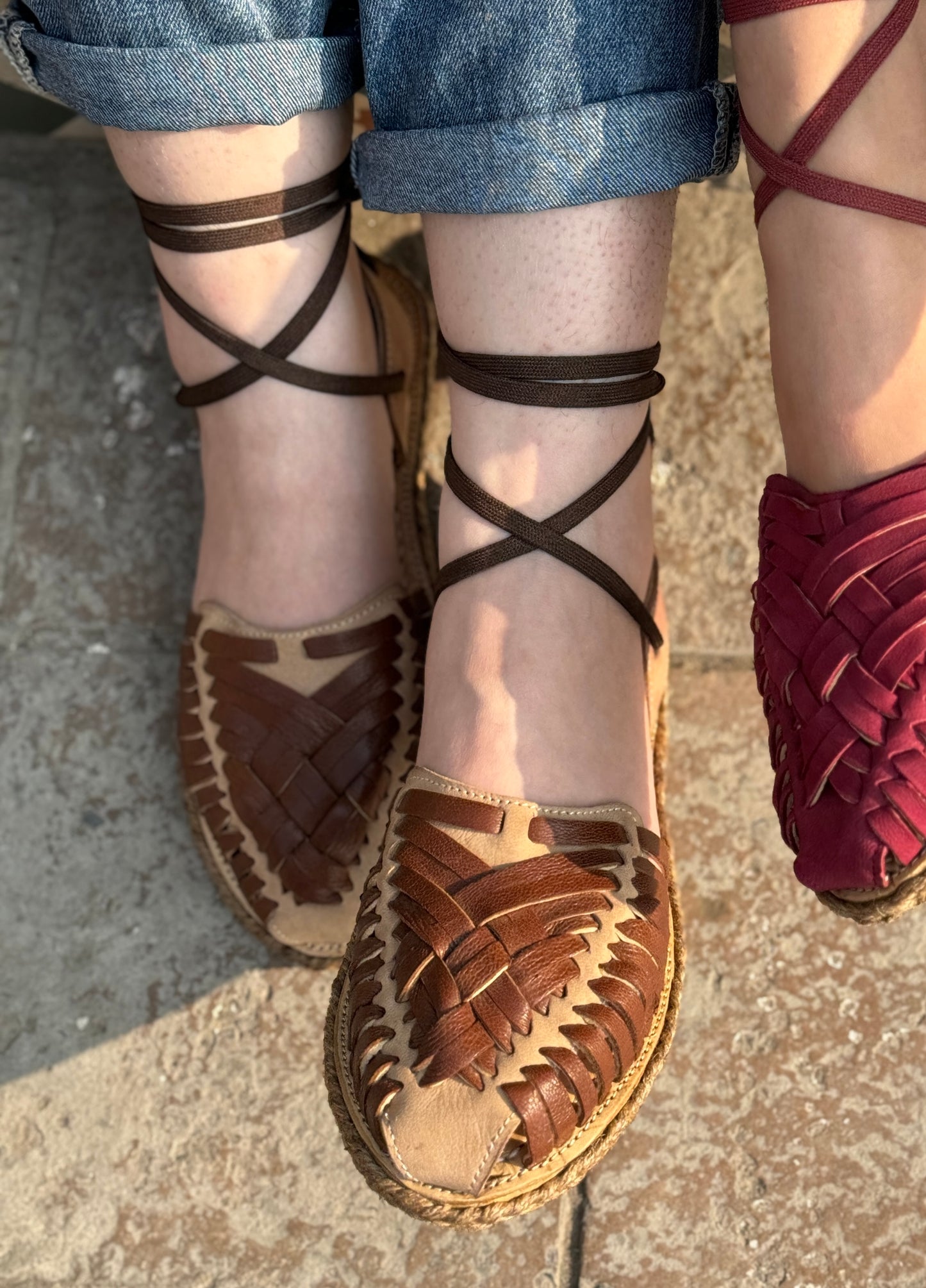 Cinnamon - Lace-up Sandals