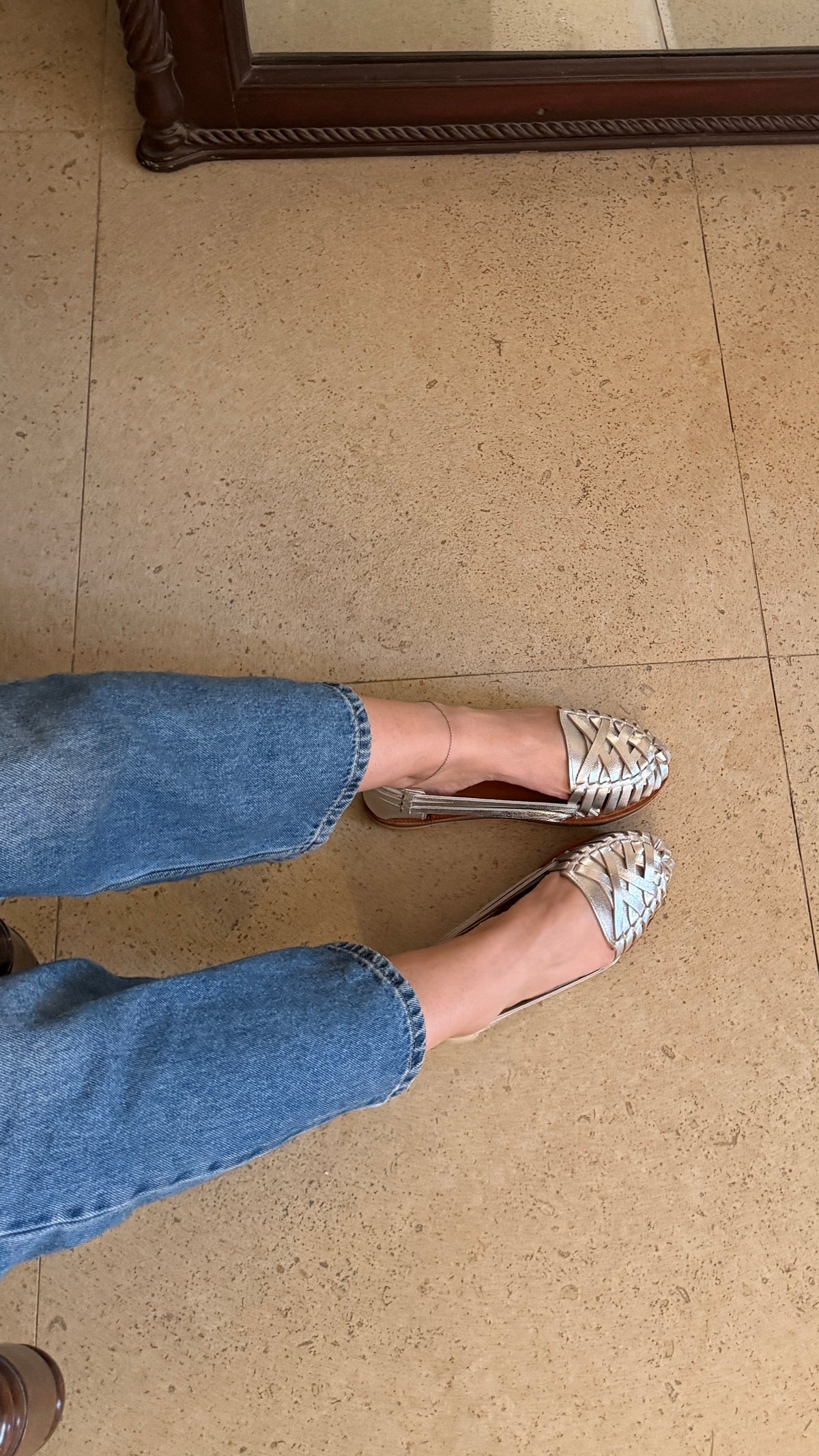 Silver - Cropped Huaraches