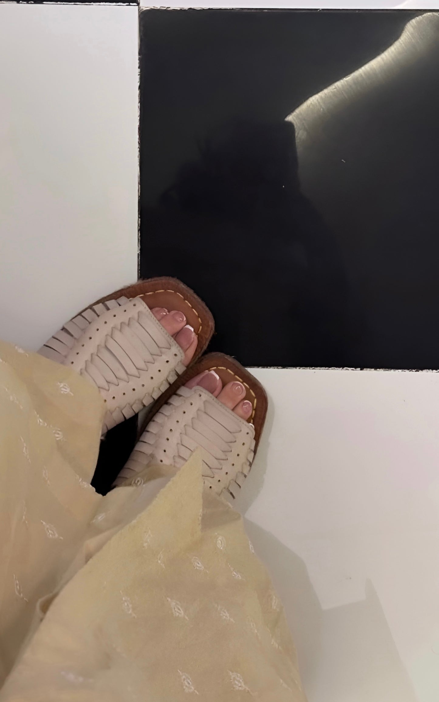 Beige - Eleven Strap Slides