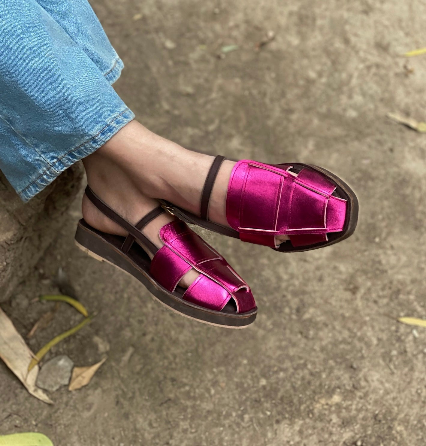 Metallic Pink - Musafir Slides